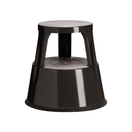 TABURETE 2 PELDAOS MET. A-SERIES NEGRO