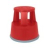 TABURETE PP 2 PELDAOS C/RUEDAS A-SERIES ROJO