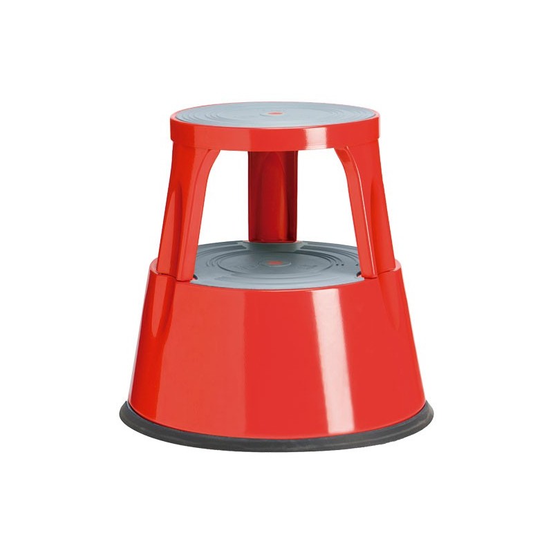 TABURETE 2 PELDAOS MET. A-SERIES ROJO