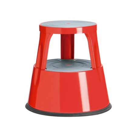 TABURETE 2 PELDAOS MET. A-SERIES ROJO