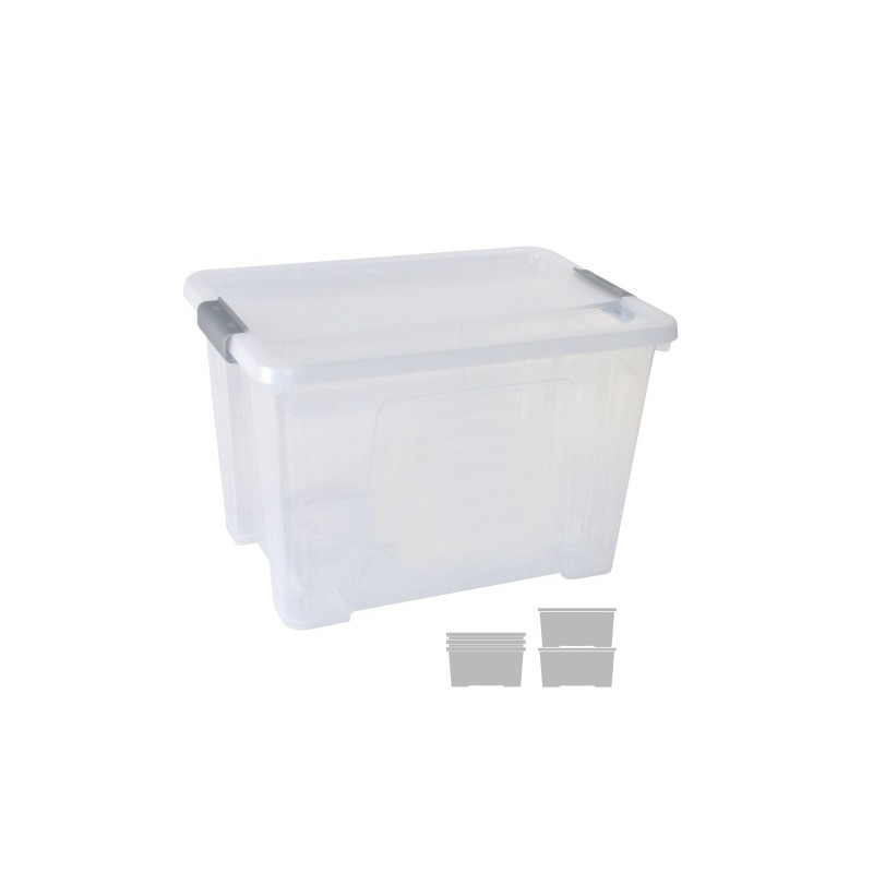 CAJA ALMA. ARCHIVO 2000 C/TAPA 20L 28X40X26CM TRAN