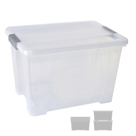 CAJA ALMA. ARCHIVO 2000 C/TAPA 20L 28X40X26CM TRAN