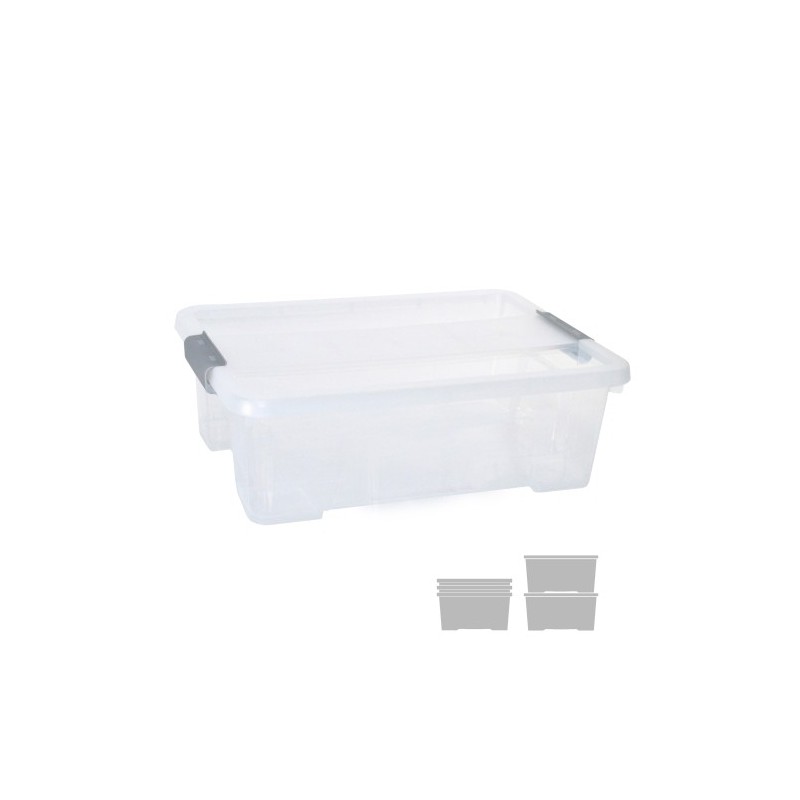 CAJA ALMA. ARCHIVO 2000 C/TAPA 10L 28X40X13CM TRAN