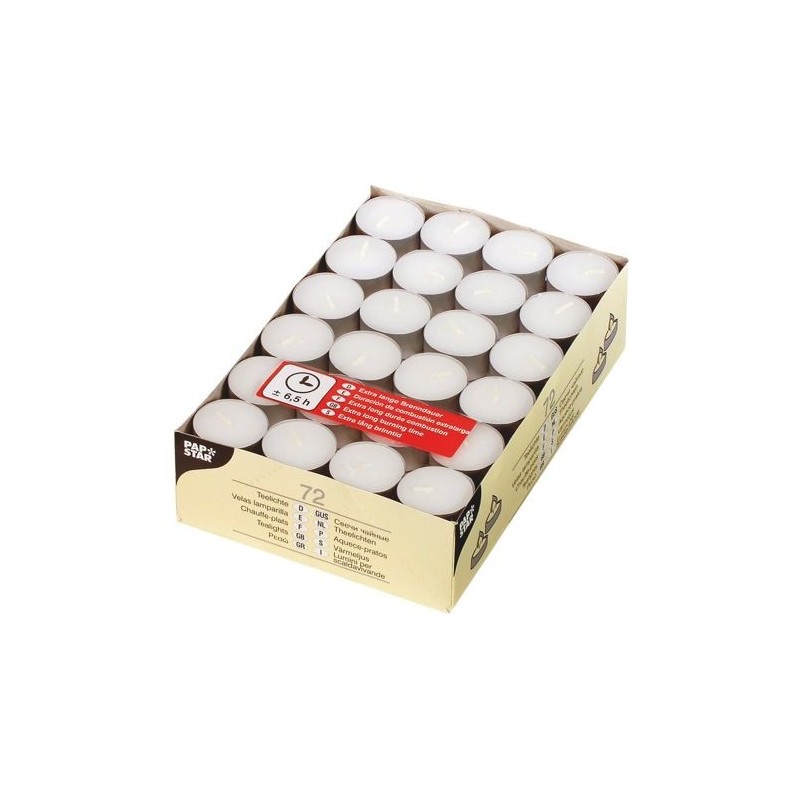 15230 vela Cilindro Blanco 72 pieza(s)