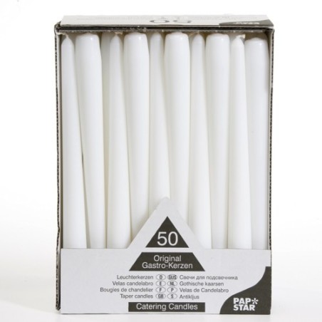 17966 vela Cilindro Blanco 50 pieza(s)