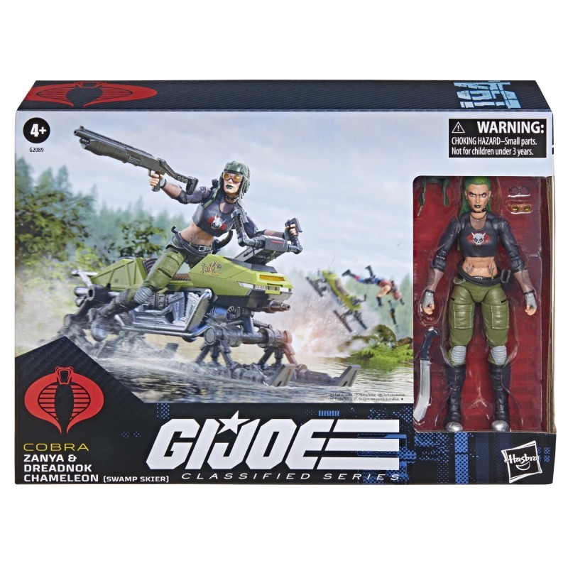 G.I. Joe Classified Series #194 Zanya y vehculo Dreadnok Chameleon (Swamp Skier)