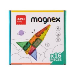 C. 18 PZ BLOQUES MAGNETICOS APLI KIDS TRANSP.