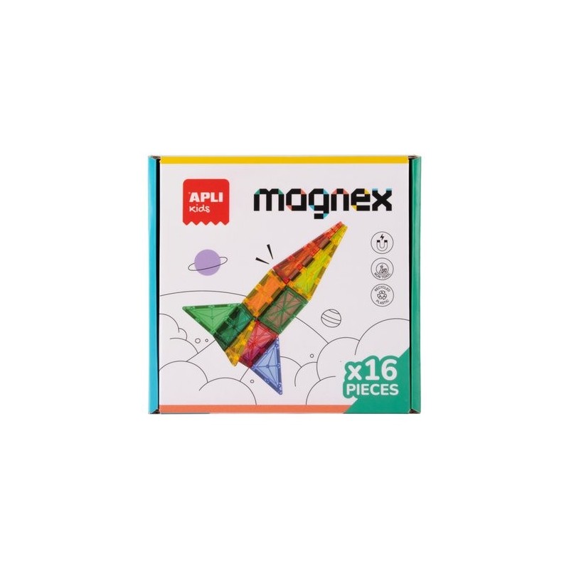C. 18 PZ BLOQUES MAGNETICOS APLI KIDS TRANSP.