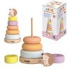 CAJA TORRE DE AROS APILABLES DE MADERA - A PARTIR DE 1 AO.  DOHE 64001