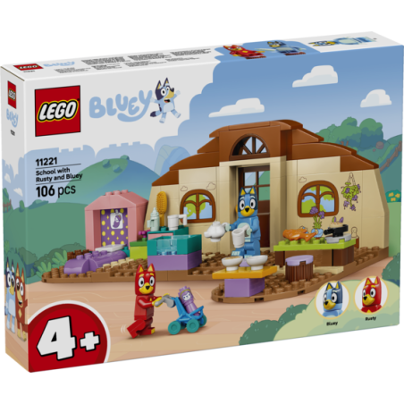 LEGO ESCUELA CON RUSTY Y BLUEY