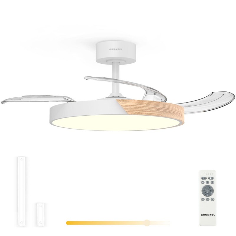 SKYDUAL42 ventilador Blanco  Madera