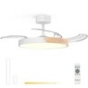 SKYDUAL42 ventilador Blanco  Madera