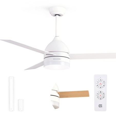 SKYECO-52 ventilador Blanco  Madera