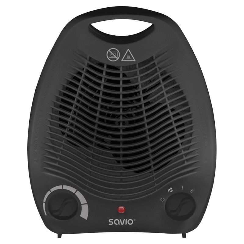 AD-02 B calefactor elctrico Negro Ventilador elctrico