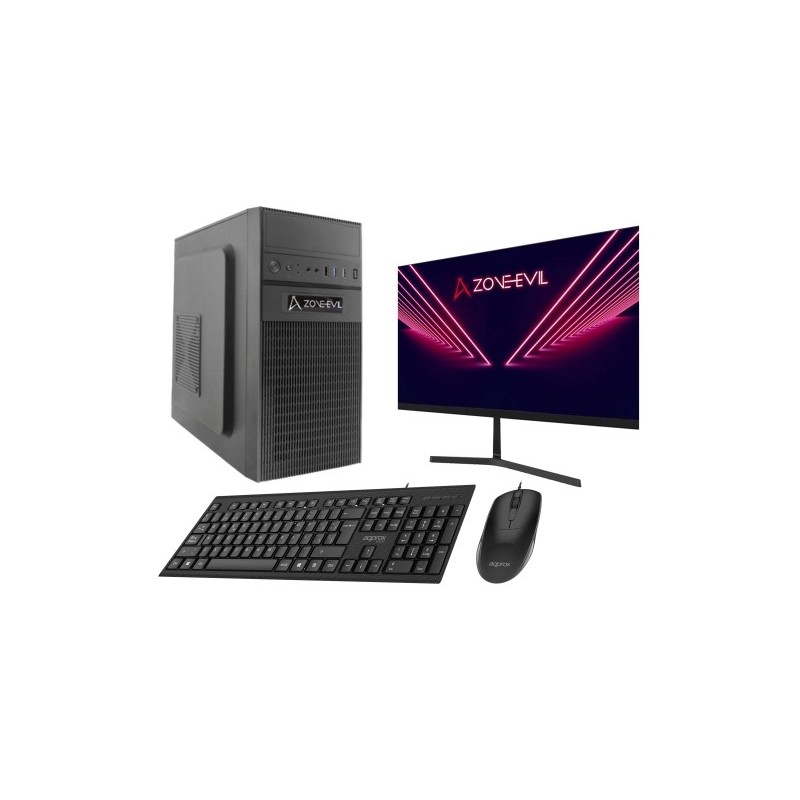 Core Slim Intel Core i5 14400/16GB/1TB SSD Nvme Negro Windows 11 + Monitor 24 Teclado y ratn