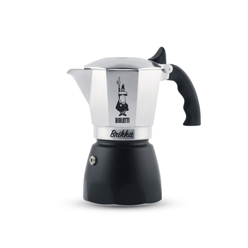 Brikka Cafetera italiana 0 1 L Negro  Acero inoxidable