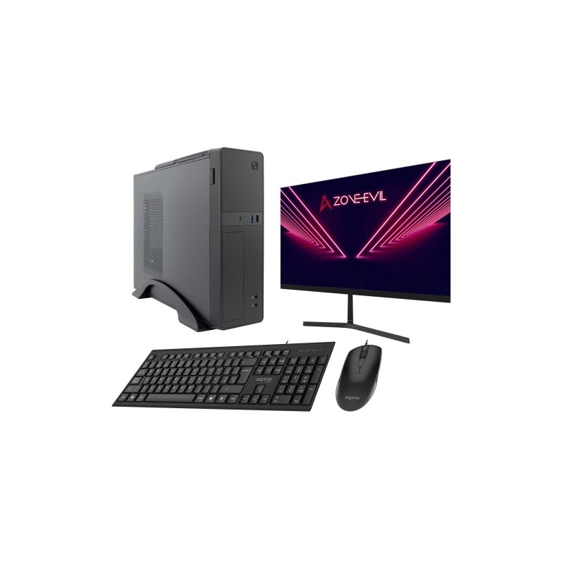 Core Slim Intel Core i5 14400/16GB/1TB SSD Nvme Negro + Monitor 24 Teclado y ratn