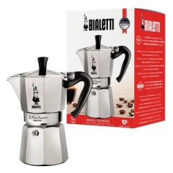 Moka Express Cafetera italiana 0 55 L Negro  Plata