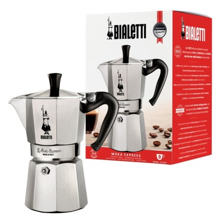 Moka Express Cafetera italiana 0 55 L Negro  Plata