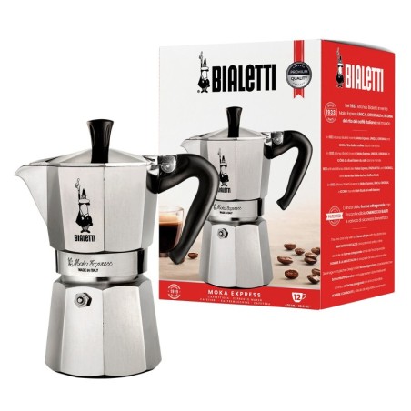 Moka Express Cafetera italiana 0 775 L Aluminio  Negro
