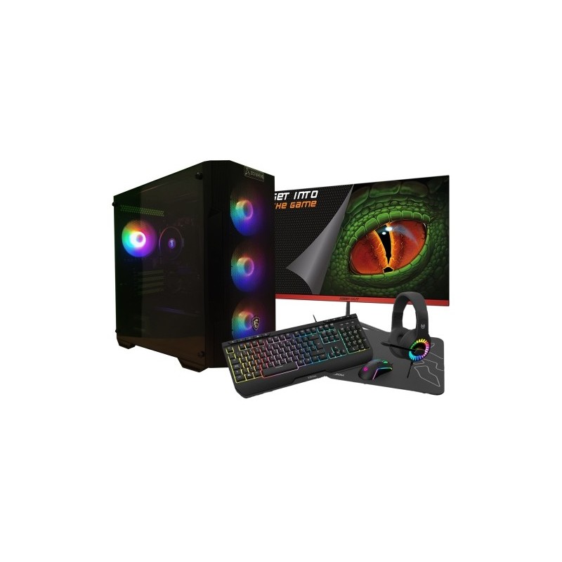 AMD Ryzen 5 4650G/16GB/1 Tb NVMe/Windows 11 Monitor 24" Teclado raton auriculares y alfombriila Ordenador GamingPC