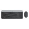 Slim MK470 teclado Ratn incluido Universal RF inalmbrico QWERTY Espaol Grafito