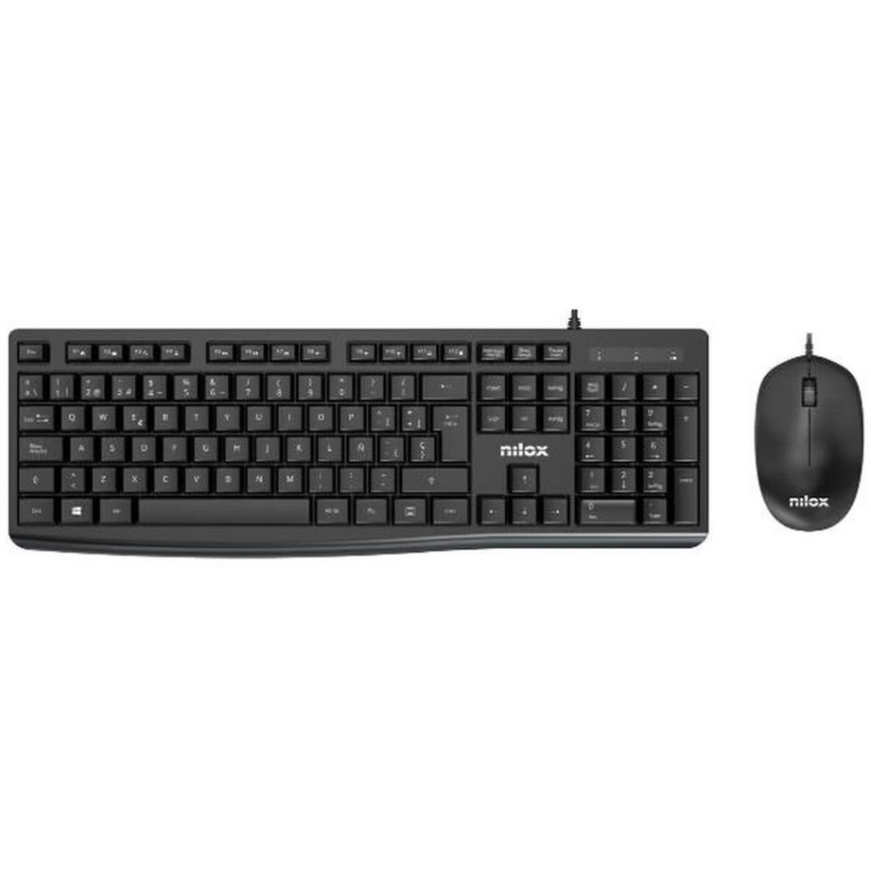 NXKME0012 teclado Ratn incluido Universal USB QWERTY Espaol Negro
