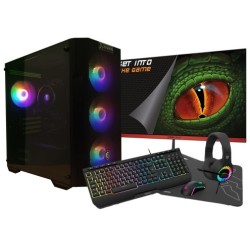 AMD Ryzen 5 4650G/16GB/2 Tb NVMe/Monitor 24" Teclado raton auriculares y alfombriila Ordenador Gaming