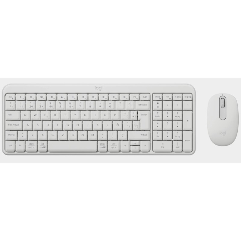 MK250 Combo teclado Ratn incluido Universal RF Wireless + Bluetooth QWERTY Espaol Blanco