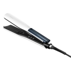 AuraSteam Plancha de pelo Vapor Blanco  Negro 68 W 1 8 m