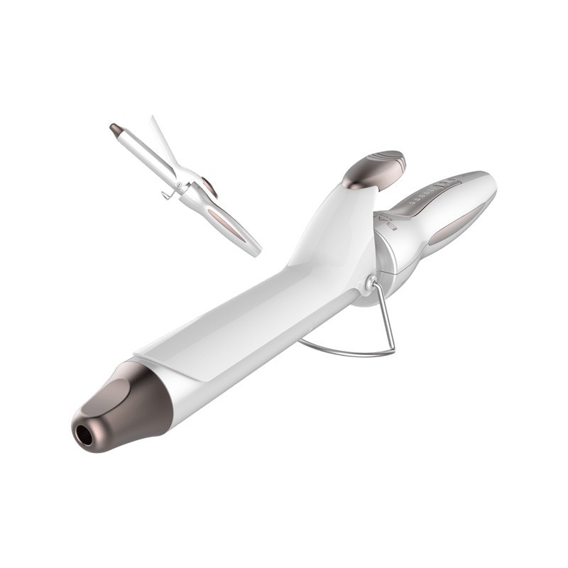 Bamba SurfCare Curly Rizador de pelo Caliente Plata  Blanco