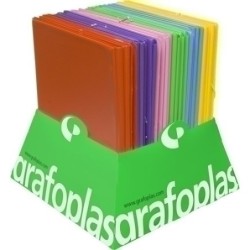 CARPETA F SOLAPAS 6 COLORES PVC EXP 24