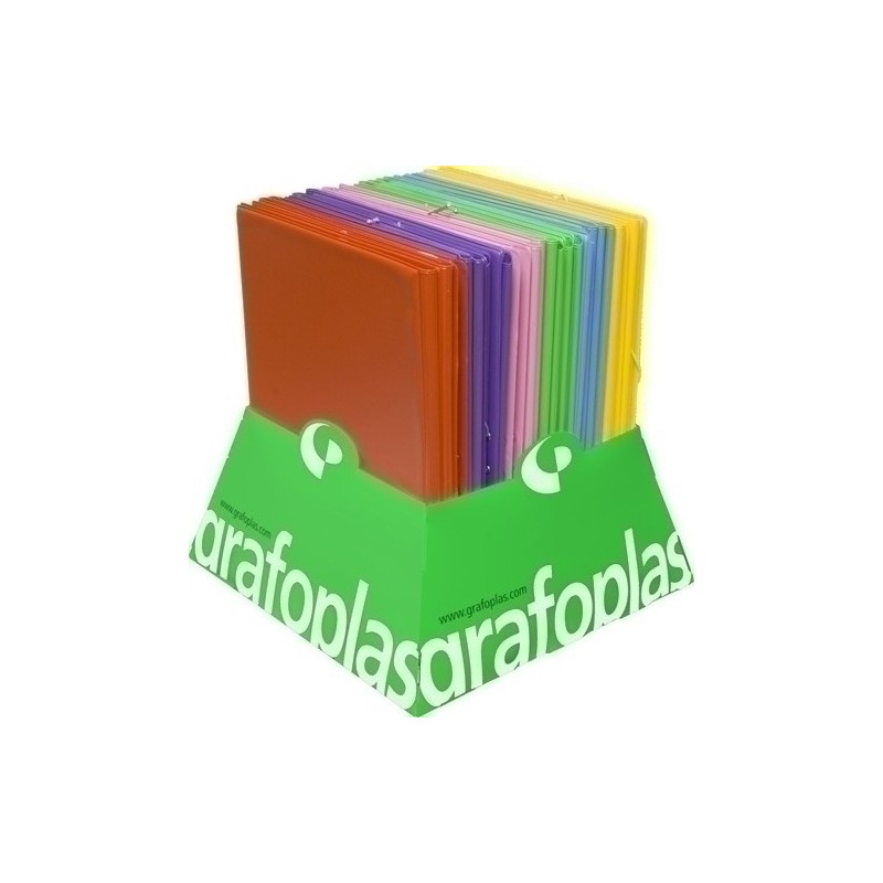 CARPETA F SOLAPAS 6 COLORES PVC EXP 24