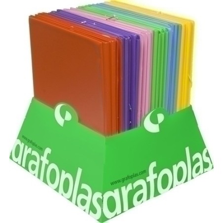 CARPETA F SOLAPAS 6 COLORES PVC EXP 24