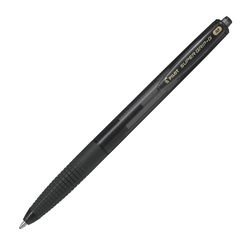Super Grip G Negro Bolgrafo de punta retrctil con pulsador Medio 12 pieza(s)