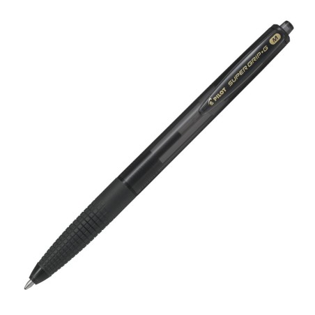 Super Grip G Negro Bolgrafo de punta retrctil con pulsador Medio 12 pieza(s)