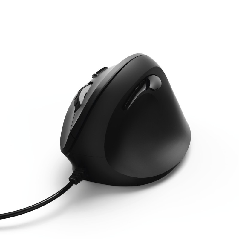 Ratn EMC-500 con cable  ratn ergonmico  hasta 1800 ppp  6 botones  color Negro