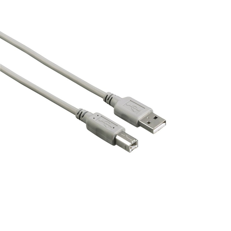 Cable para PC de USB A a USB B  2.0  480MBs  1 5m S/B  Color gris