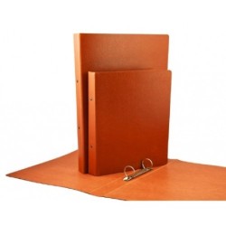 CARPETA ANILLAS REDONDAS CARTON GOFRADO CUARTO NATURAL 2-A-40 MM. N 12 CUERO REDONDA  MARIOLA 0142N