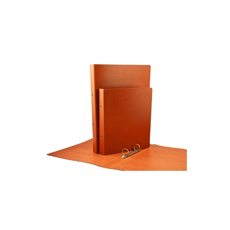 CARPETA ANILLAS REDONDAS CARTON GOFRADO CUARTO NATURAL 2-A-40 MM. N 12 CUERO REDONDA  MARIOLA 0142N