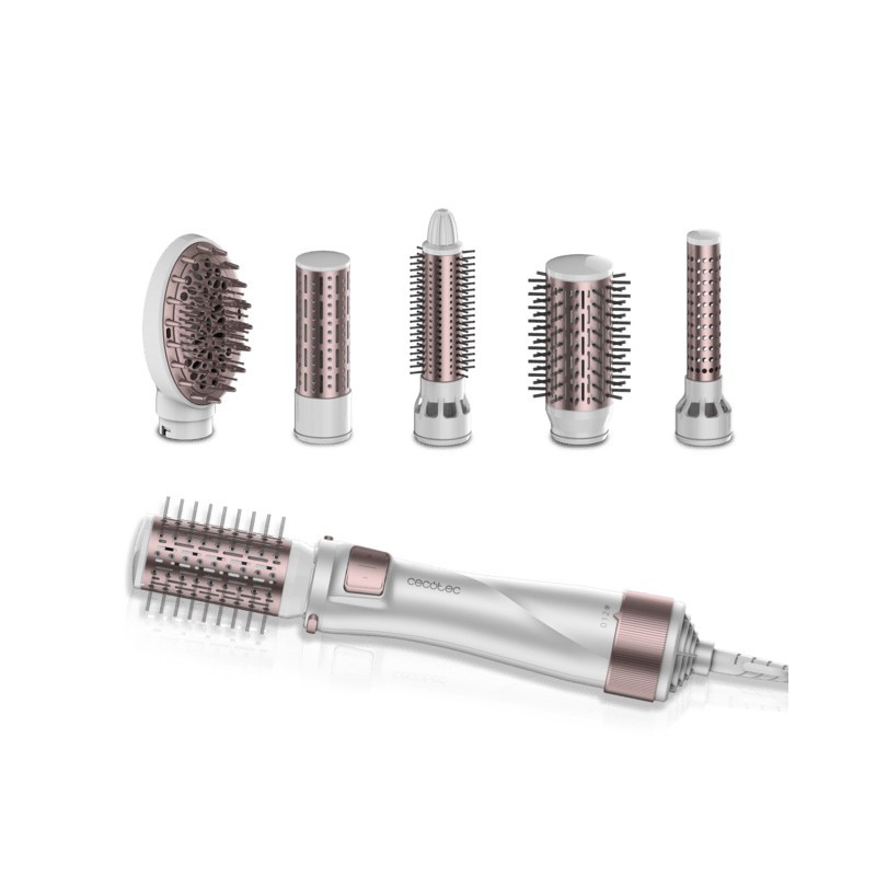 03446 Utensilio de peinado Herramienta de peinado con mltiples accesorios Caliente Gris  Oro rosado 1000 W 1 8 m
