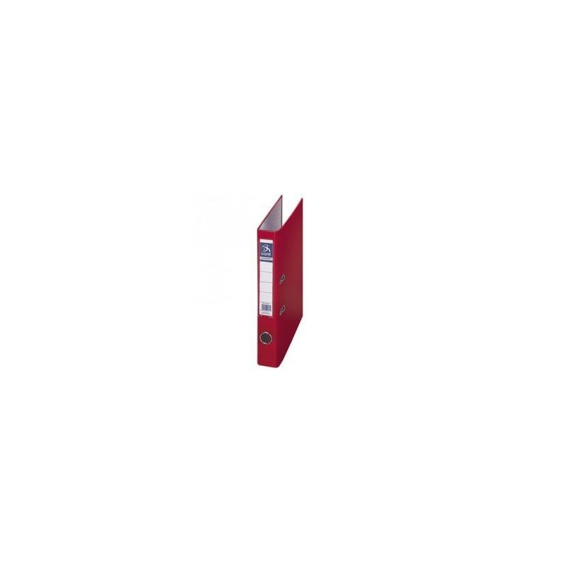DOHE ARCHIVADOR CARTN RIGIDO FORRADO PP PALANCA FOLIO LOMO ESTRECHO RADO ROJO -12U-