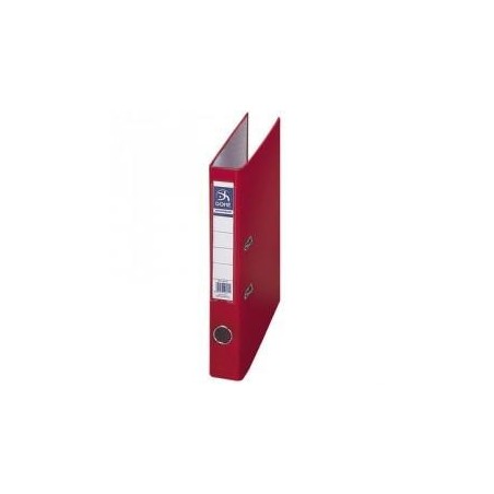 DOHE ARCHIVADOR CARTN RIGIDO FORRADO PP PALANCA FOLIO LOMO ESTRECHO RADO ROJO -12U-
